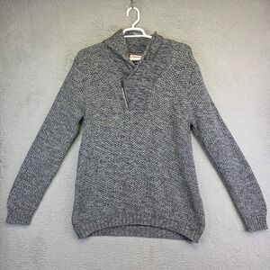 Decree Sweater Mens‎ 2XL Shawl Collar Zip Up Chunky Open Knit Preppy Heavy Y2K